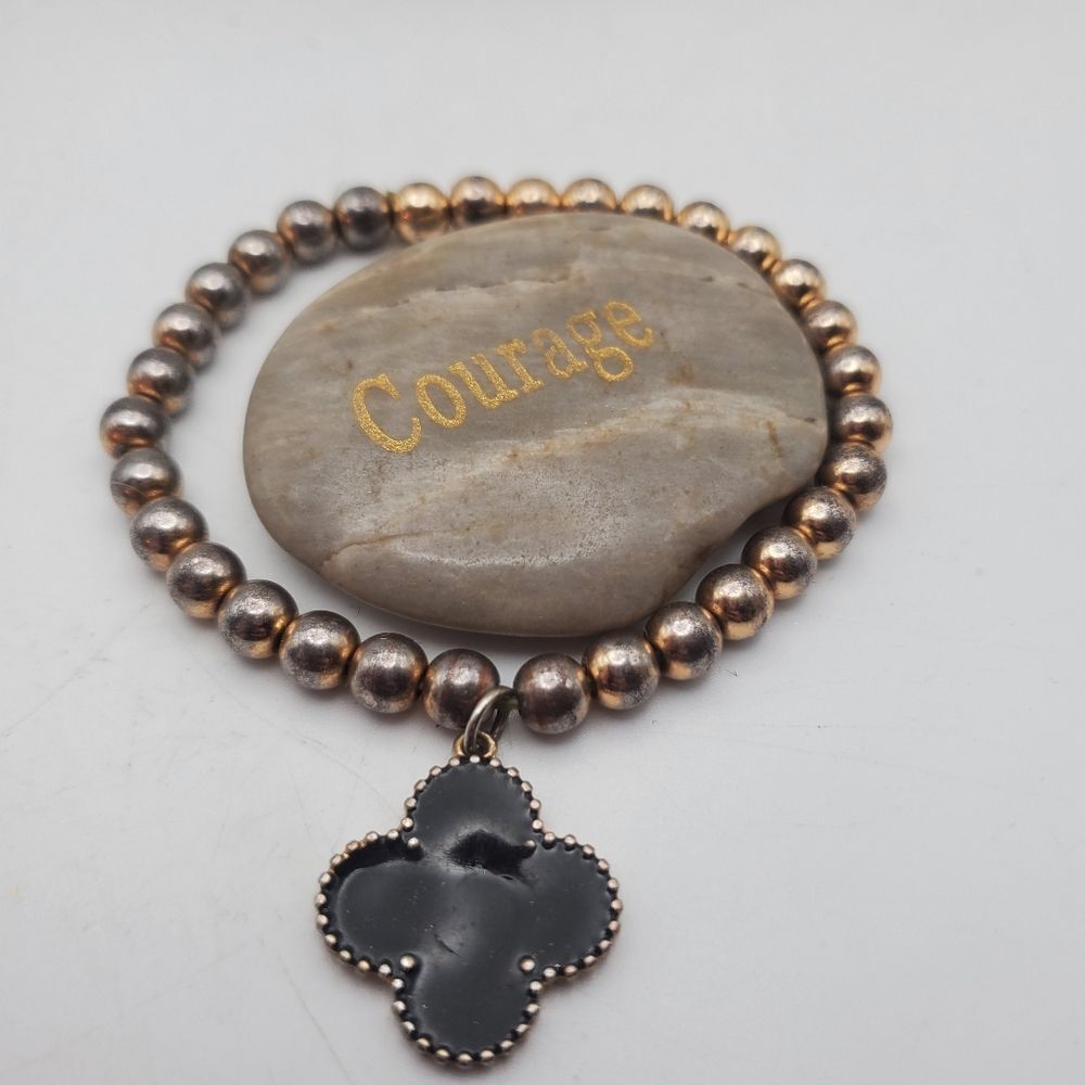 Medieval style beaded spade bracelet